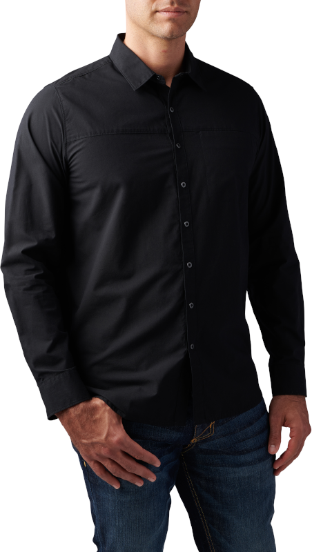 5.11 Igor Solid Long Sleeve Shirt Black-Tactical Source LLC