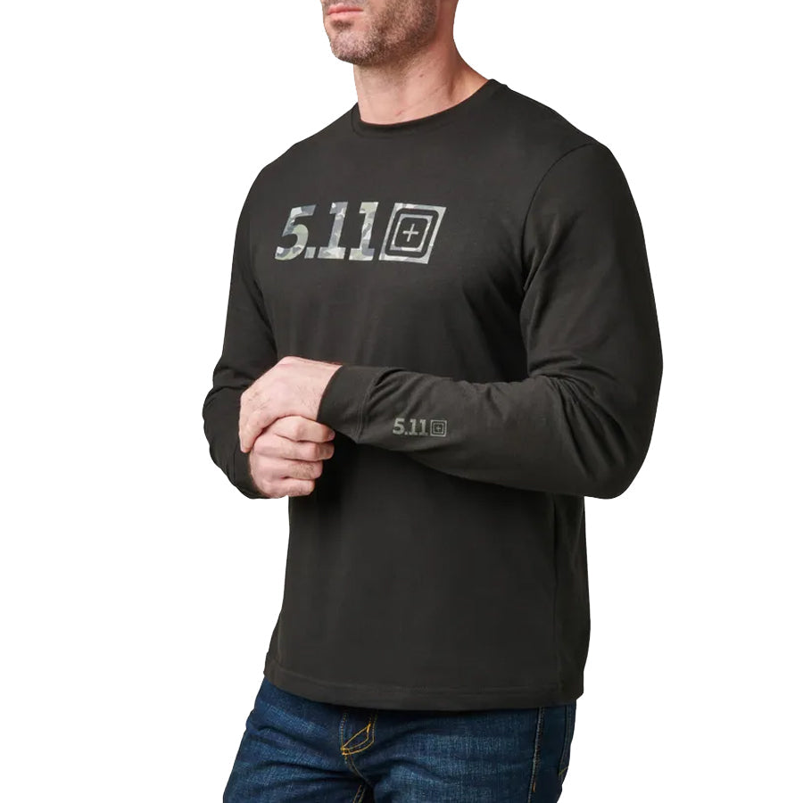 5.11 Tactical Camo Logo Fill Long Sleeve Tee-Tactical Source LLC