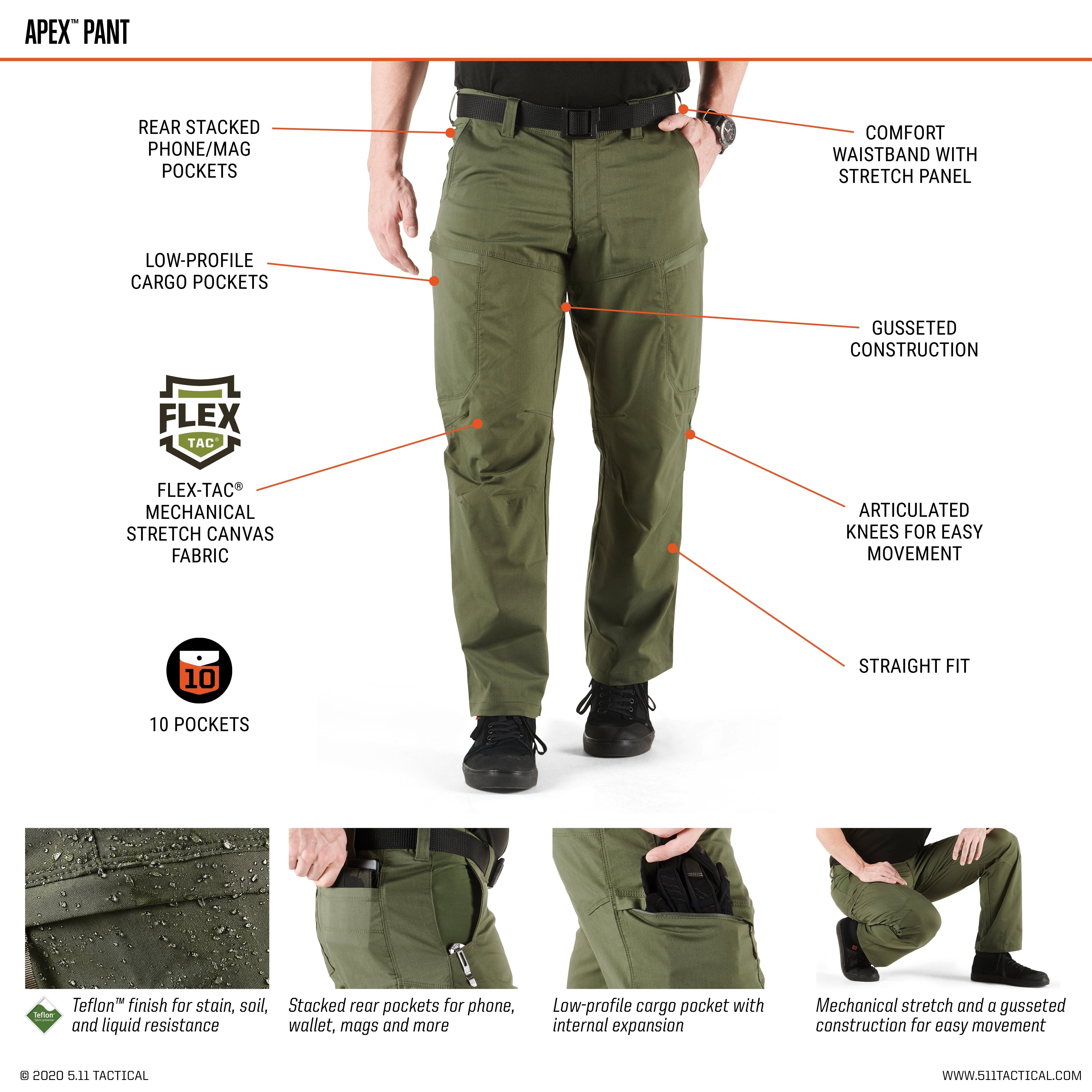 5.11 Tactical Covert Apex Pant Burnt-Tactical Source LLC