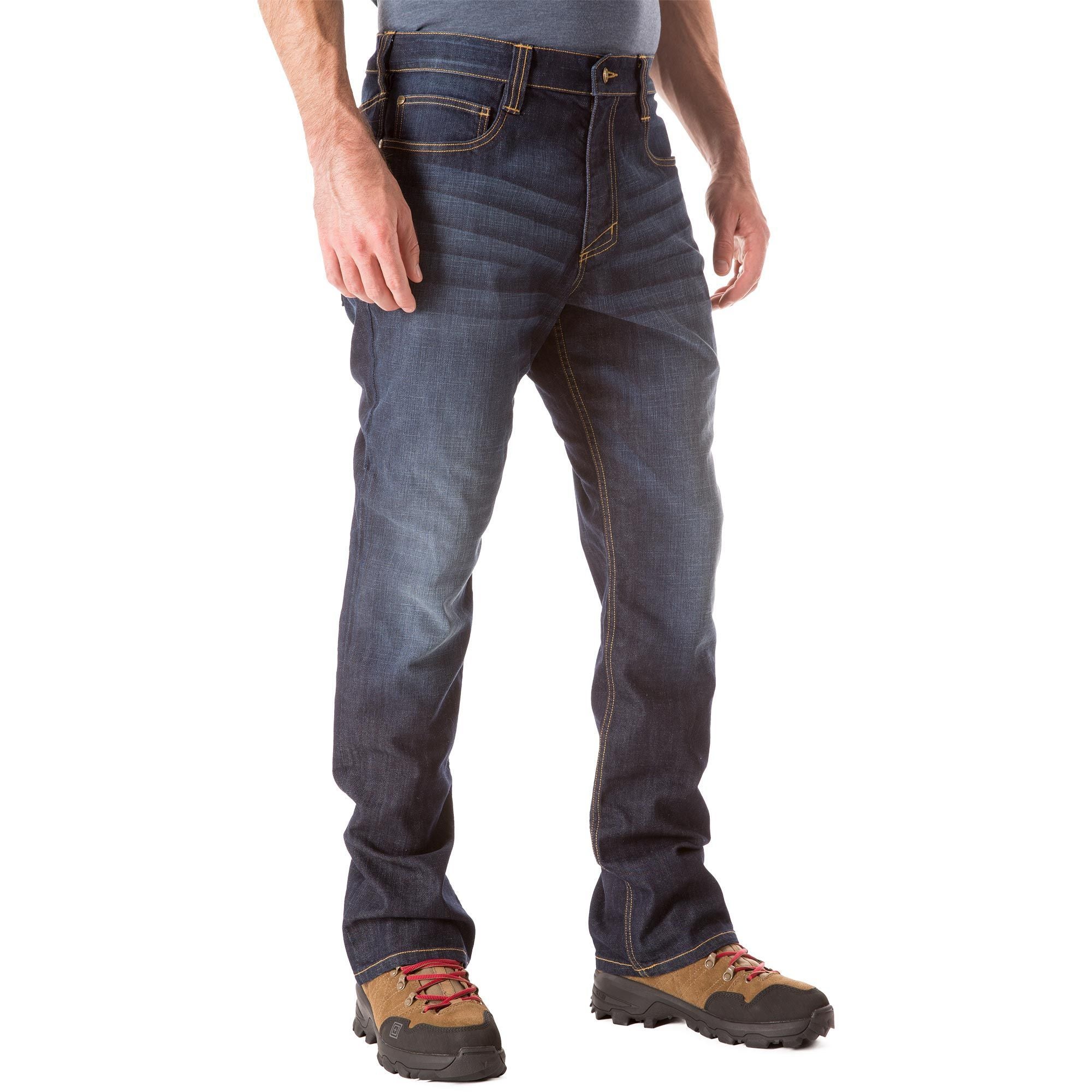 5.11 Tactical Defender Flex Straight Jeans Dark Wash Indigo-Tactical Source LLC