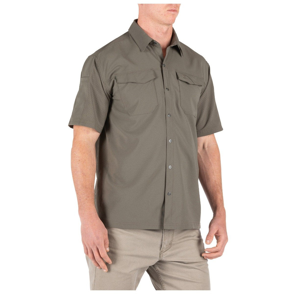 5.11 Tactical Freedom Flex Woven Short Sleeve Shirt Ranger Green-Tactical Source LLC