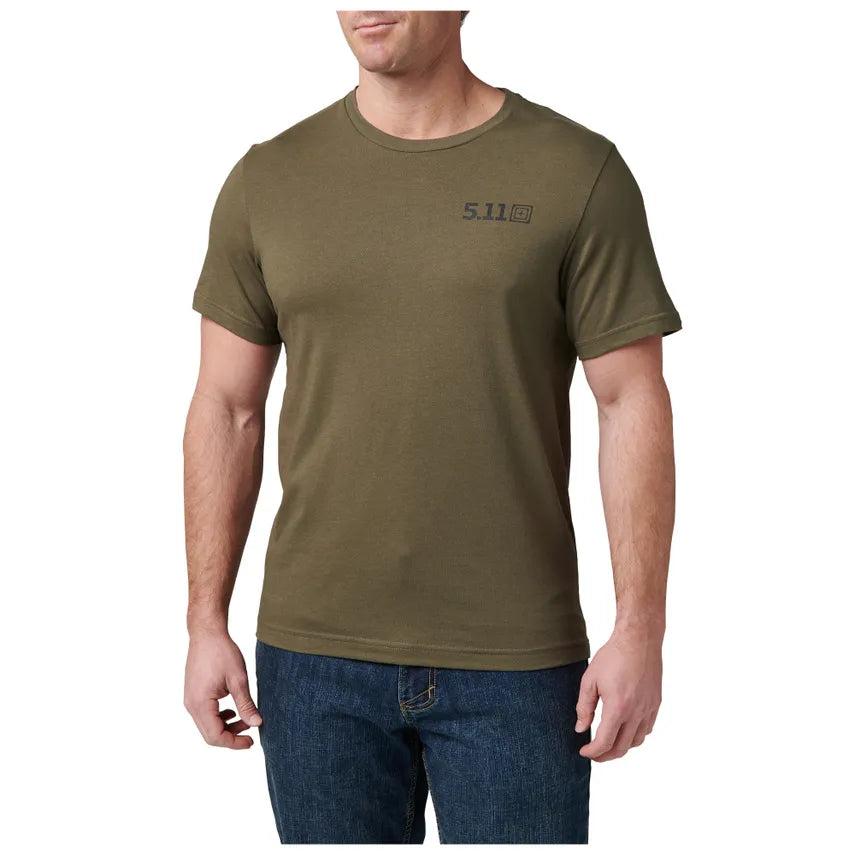 5.11 Tactical Freedom Fries Short Sleeve Tee - Ranger Green 2X-Large-Tactical Source LLC
