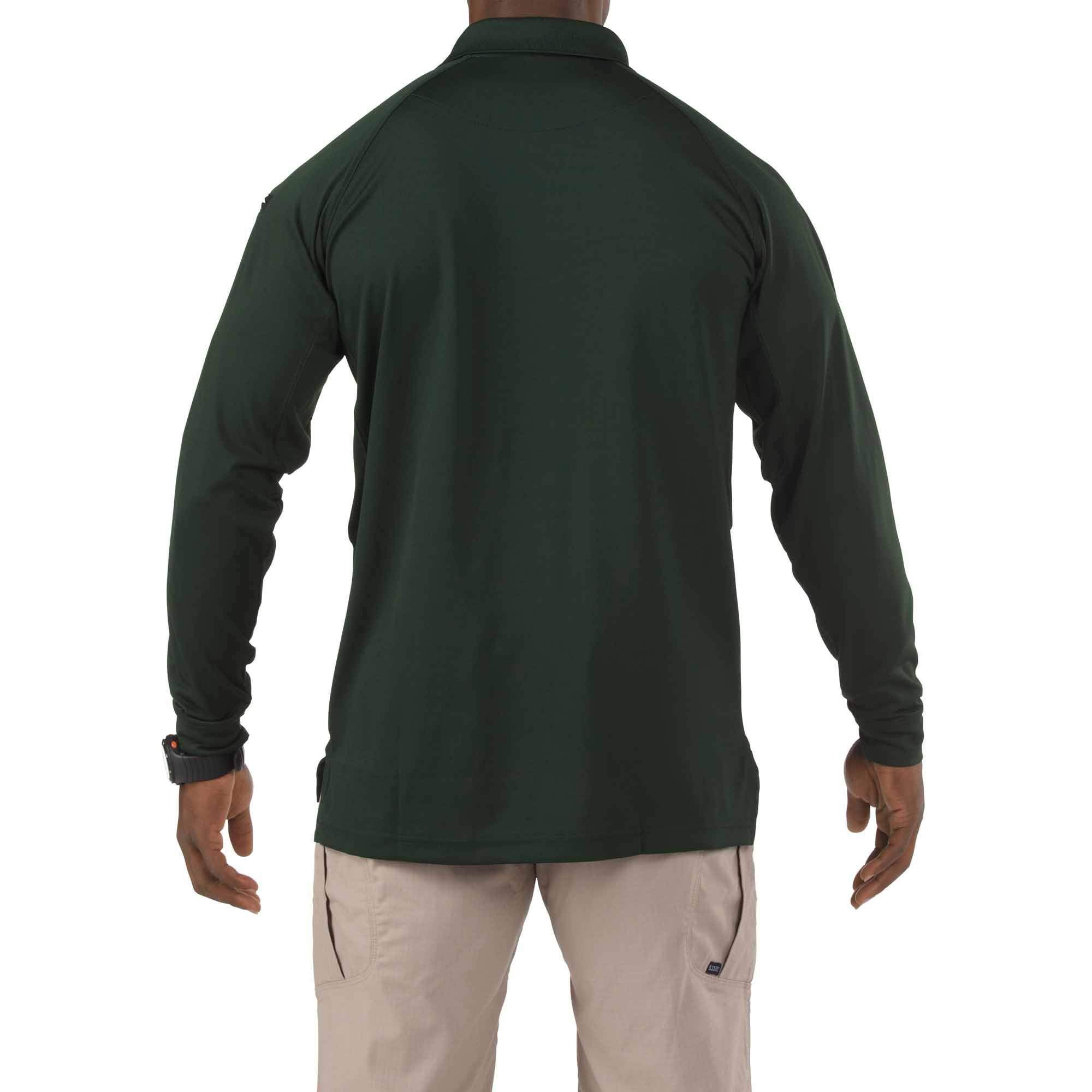 5.11 Tactical Performance Long Sleeve Polo Shirts L.E. Green-Tactical Source LLC