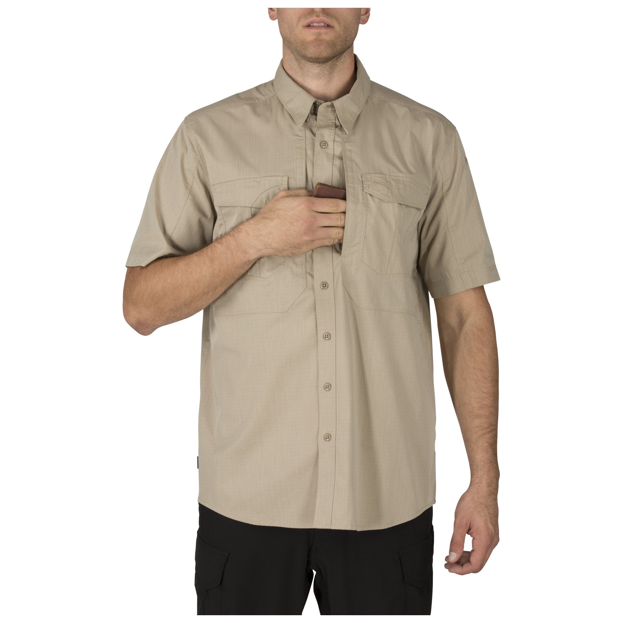 5.11 Tactical Stryke Short Sleeve Shirts Khaki-Tactical Source LLC