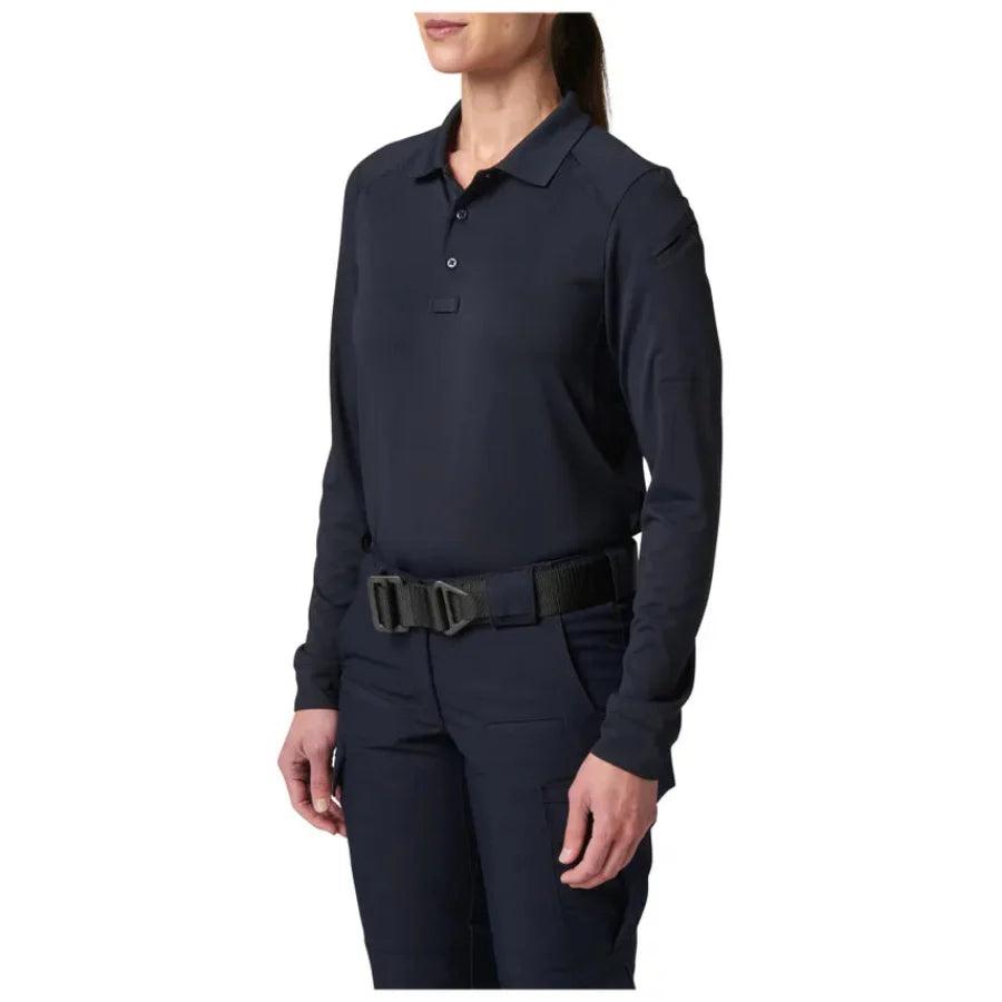 5.11 Tactical Women's Helios Long Sleeve Polo - Dark Navy-Tactical Source LLC