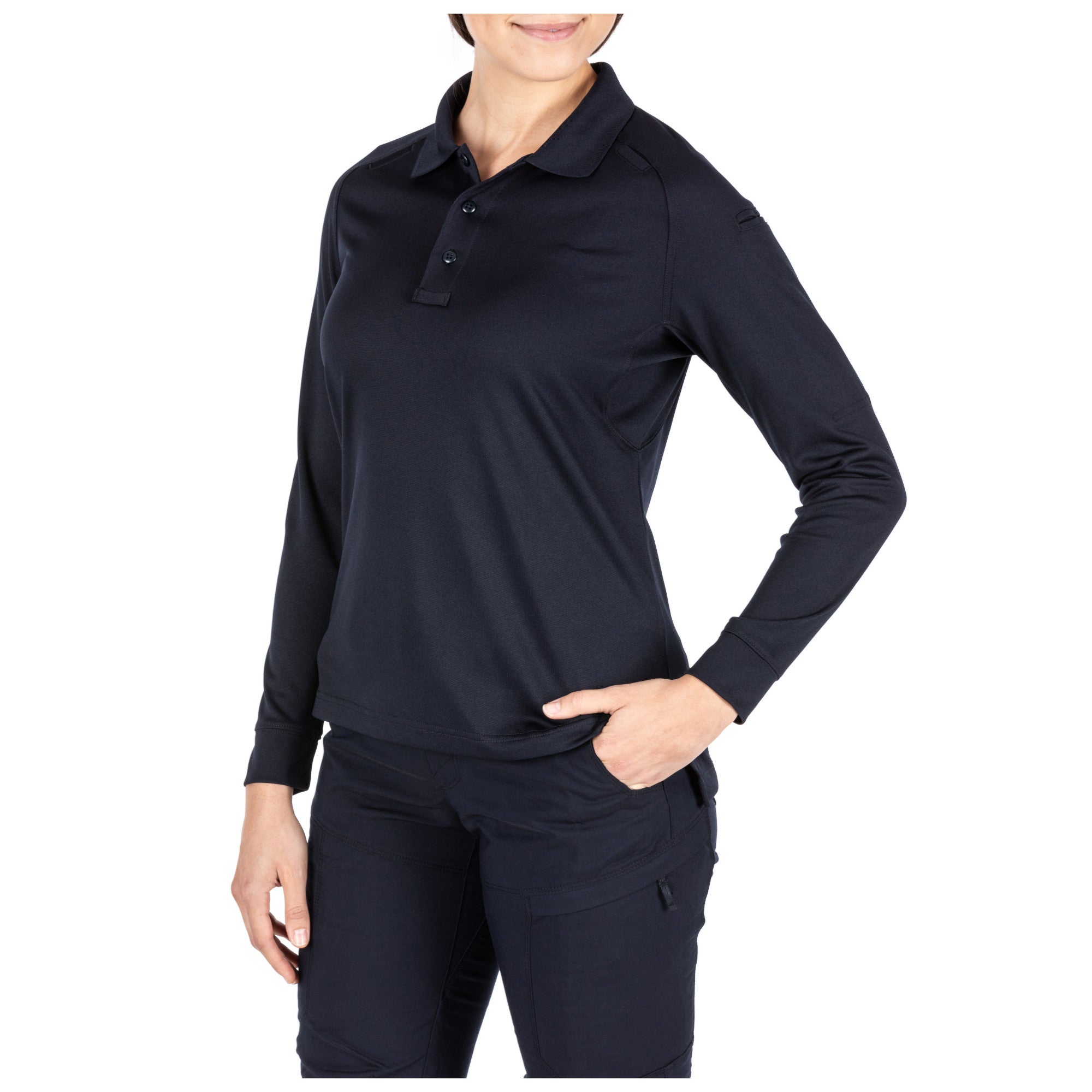5.11 Tactical Women's Performance Long Sleeve Polo Dark Navy-Tactical Source LLC