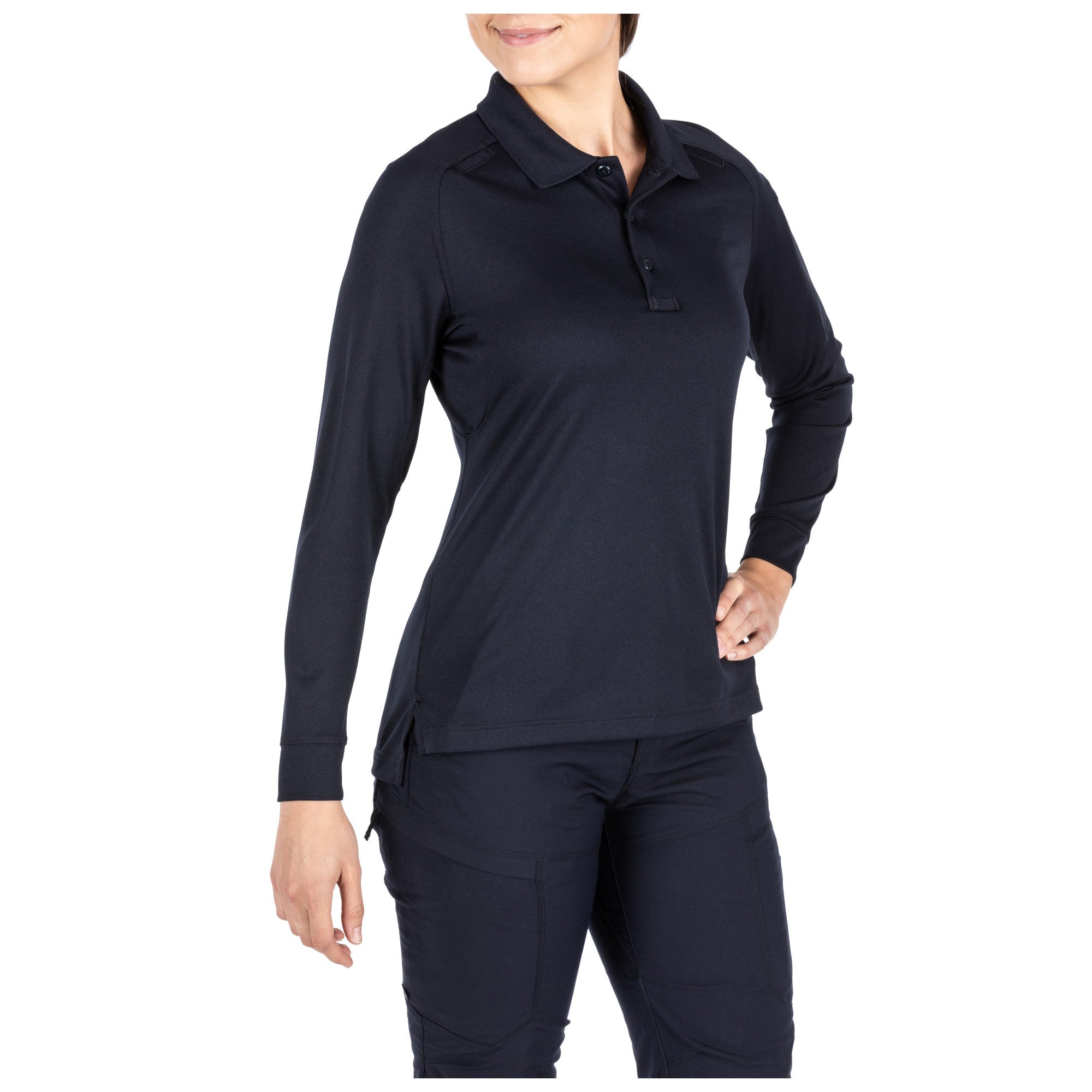 5.11 Tactical Women's Performance Long Sleeve Polo Dark Navy-Tactical Source LLC
