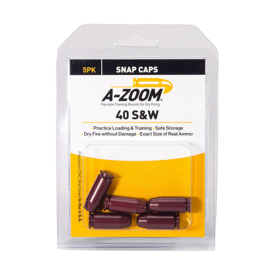 A-Zoom Precision Pistol Snap Caps 40 S&W Pack of 5-Tactical Source LLC