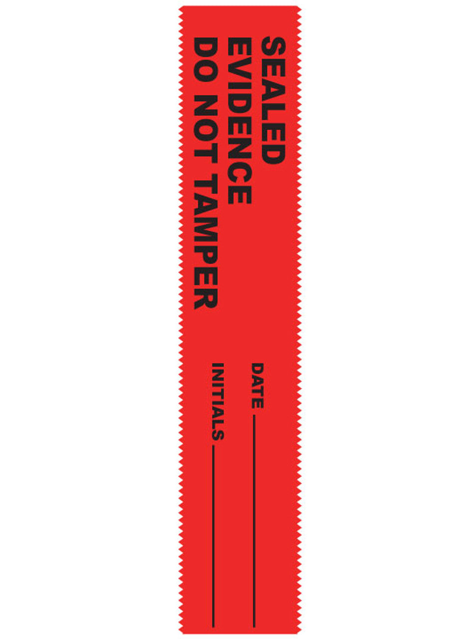 Arrowhead Forensics SealGuard Sealed Evidence Labels - Red - 1.375" x 7" - 100/Box-Tactical Source LLC