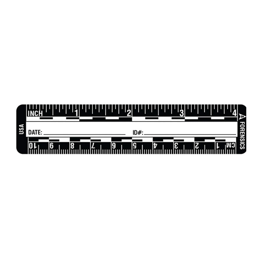 Arrowhead Forensics SureSeal Adhesive Photo Scales Black - 4"/10 cm - 200/roll-Tactical Source LLC