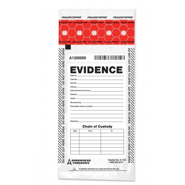 Arrowhead Forensics SureSeal Tamper Indicating Evidence Bags-Tactical Source LLC