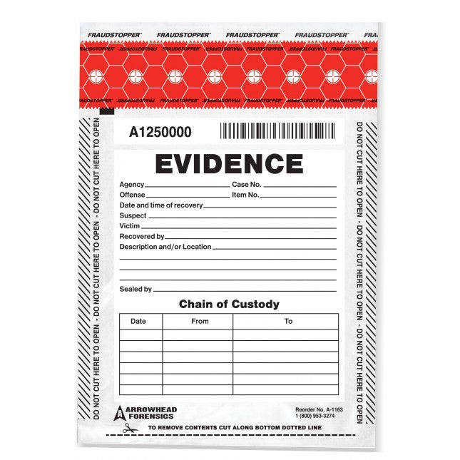 Arrowhead Forensics SureSeal Tamper Indicating Evidence Bags-Tactical Source LLC