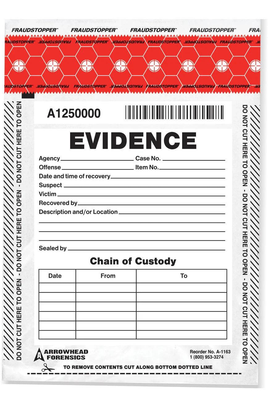 Arrowhead Forensics SureSeal Tamper Indicating Evidence Bags-Tactical Source LLC