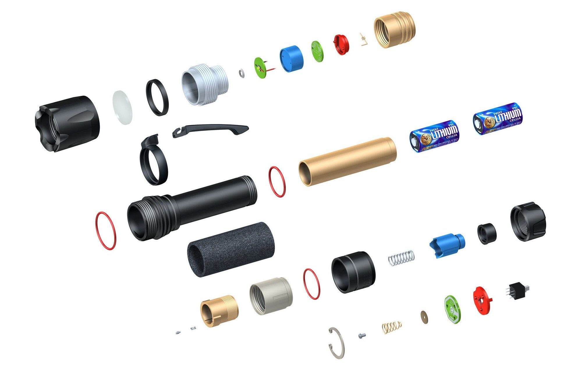 ASP Poly Triad CR 600 Lumens Tactical Flashlight Black-Tactical Source LLC