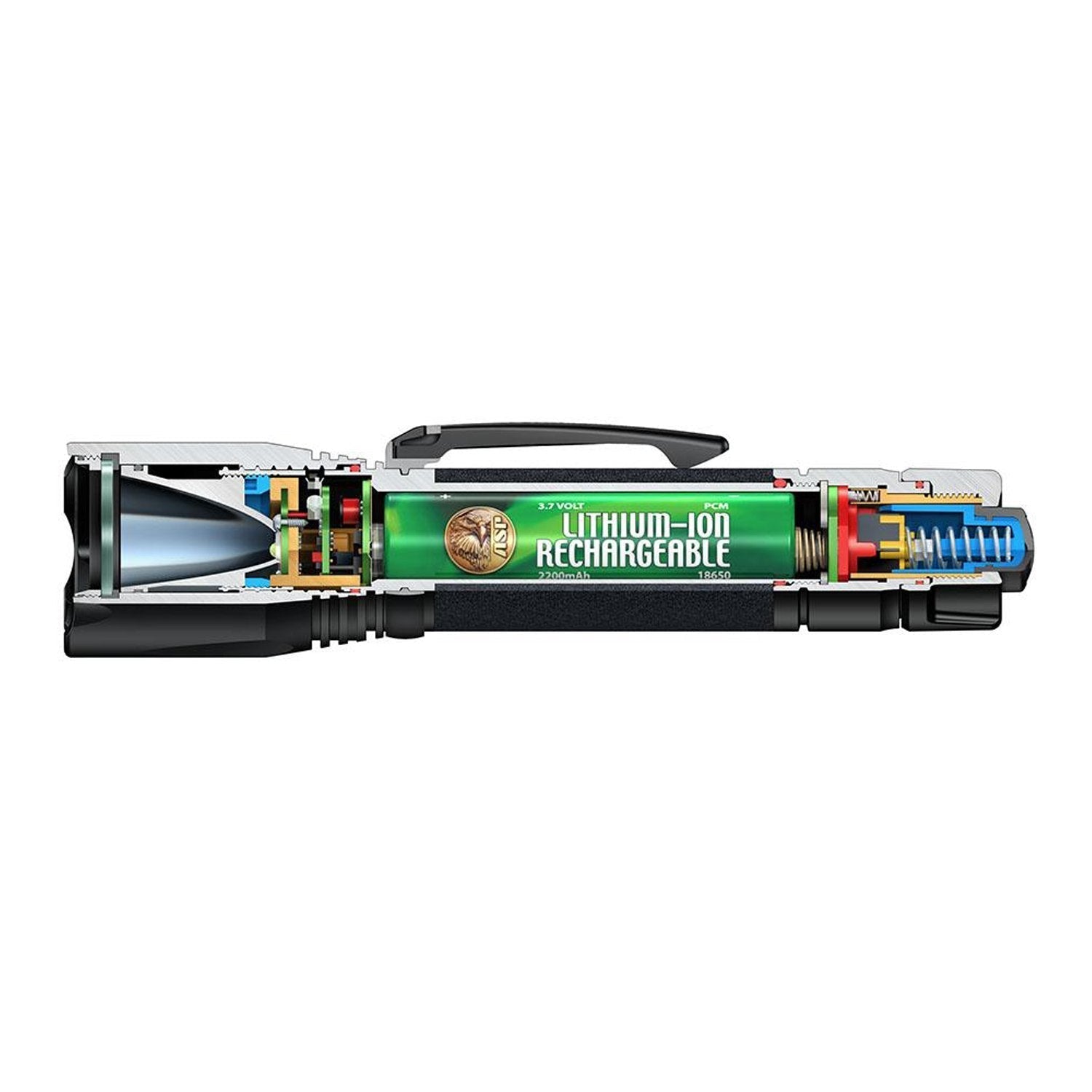 ASP Triad DF Rechargeable LED Flashlight with AC DC and USB chargers-Tactical Source LLC