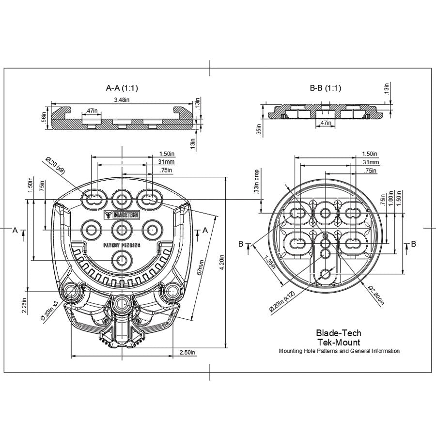 Blade-Tech Tek-Mount (Quick Connect Mounting System)-Tactical Source LLC