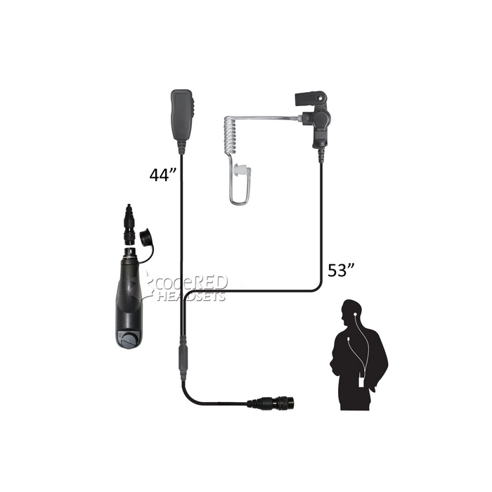 Code Red Headsets Investigator Two-Wire Microphone-Tactical Source LLC