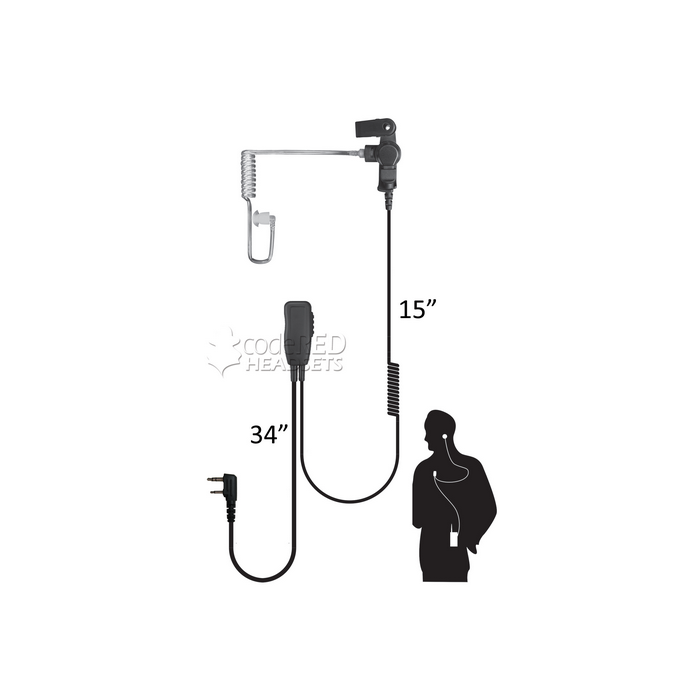 Code Red Headsets Sherlock Single Wire Acoustic Tube Earpiece-Tactical Source LLC
