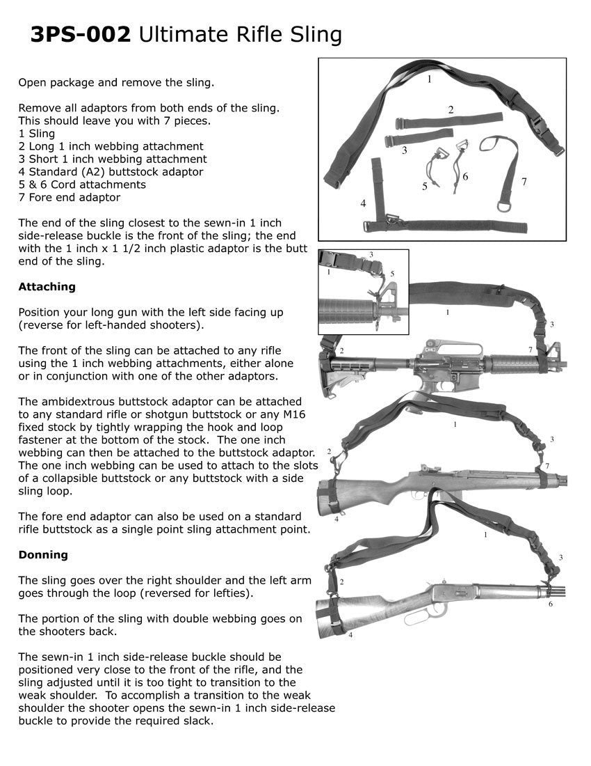 Condor 3 Point Sling Black-Tactical Source LLC