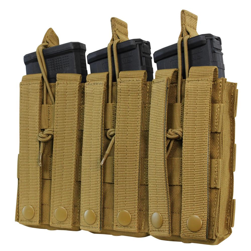 Condor Triple M4 Open Top Mag Pouch Black-Tactical Source LLC