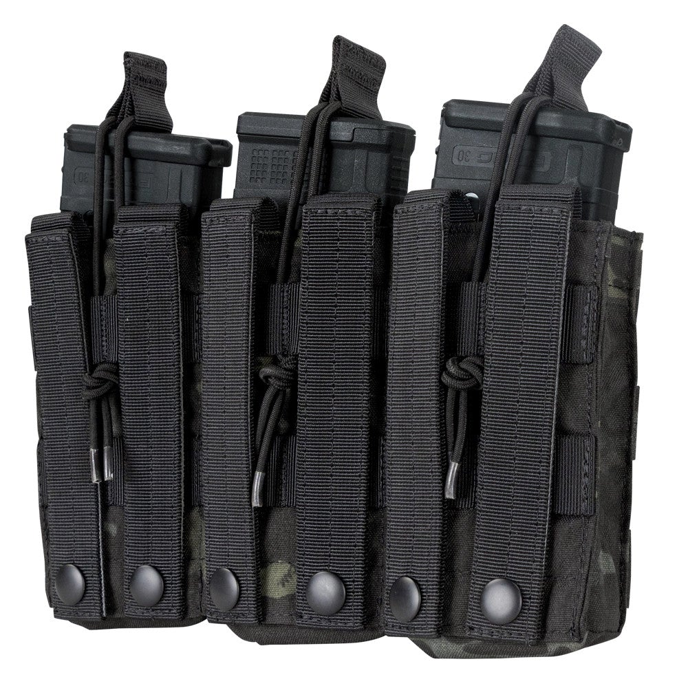 Condor Triple M4/M16 Open Top Mag Pouch Multicam Black-Tactical Source LLC