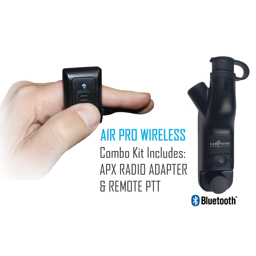 Earphone Connection Bluetooth Adapter and Remote Switch for Motorola XPR/APX with on/off switch, accessory jack and dual pairing-Tactical Source LLC