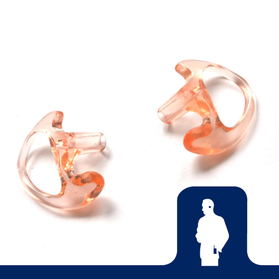 Earphone Connection Earmolds for Acoustic Tubes - Clear-Tactical Source LLC