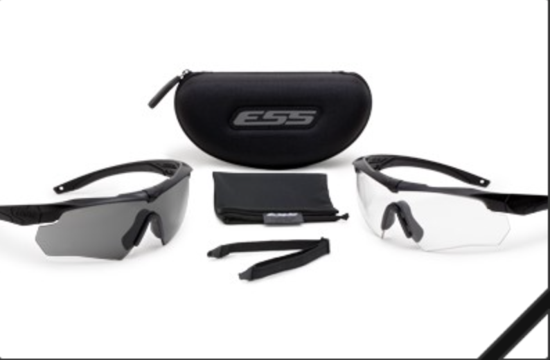 ESS Crossbow 2X Kit Black Frame Clear and Smoke Gray Lens-Tactical Source LLC