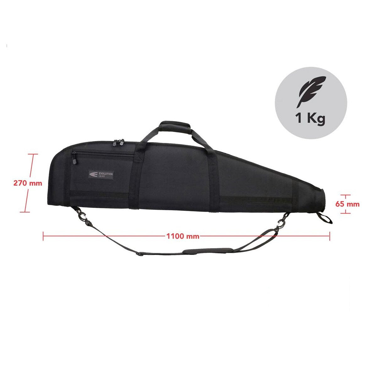 Evolution Gear 44 Inch Rifle Soft Case Gun Bag with Thick Padding and 1680D Exterior Black-Tactical Source LLC