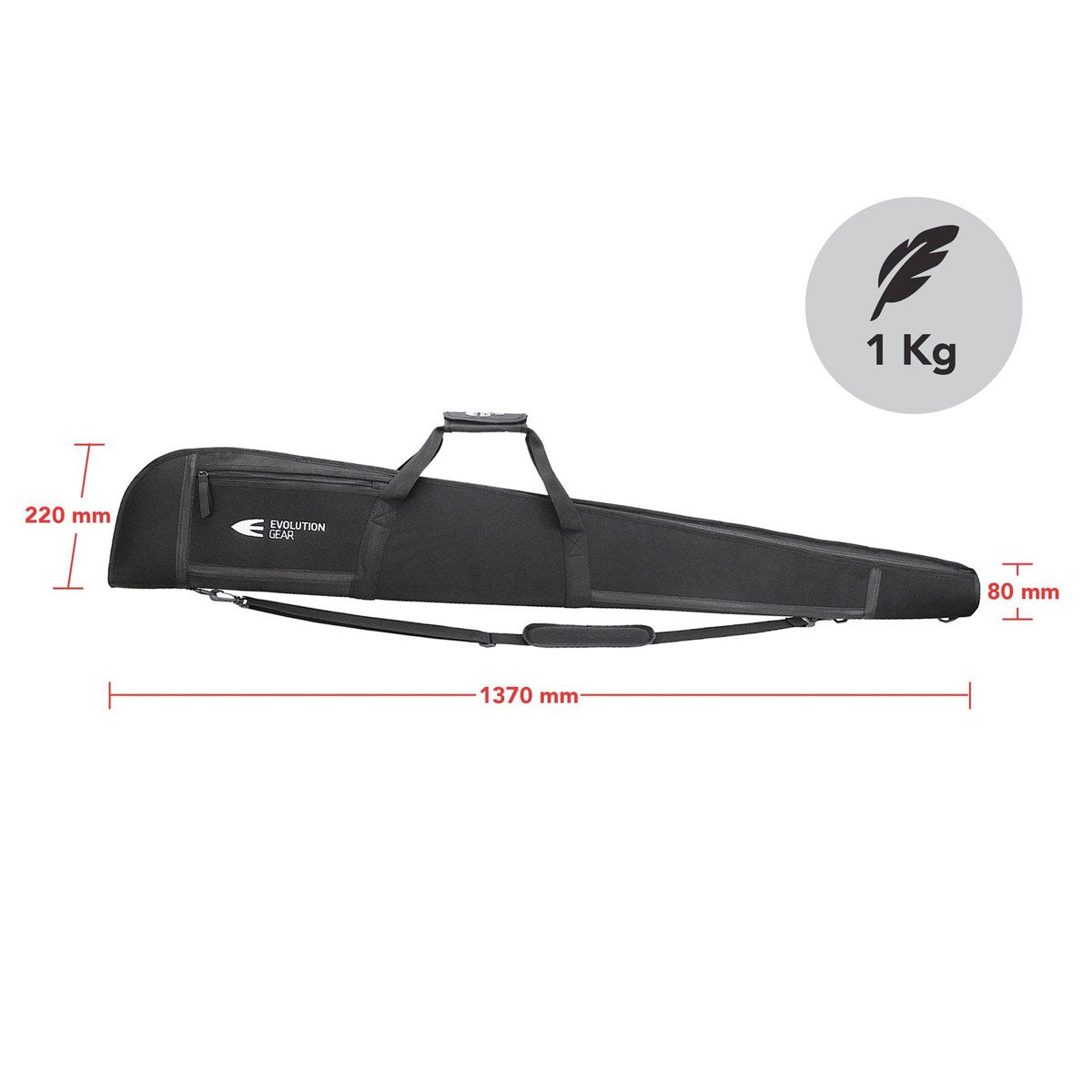 Evolution Gear 53 Inch Shotgun Soft Case Bag with 1680D Tough Fabric Black-Tactical Source LLC
