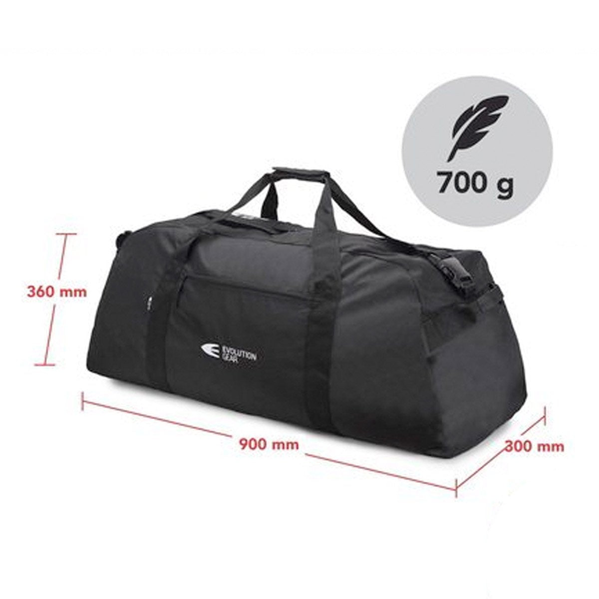 Evolution Gear Multipurpose Black Duffel Bag-Tactical Source LLC