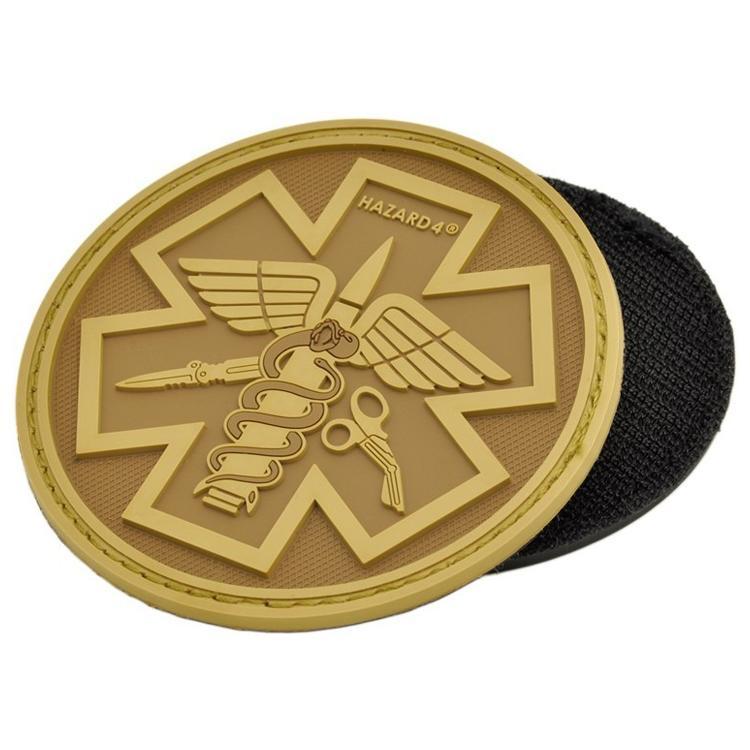Hazard 4 Battle Paramedic Rubber Velcro Patch Coyote-Tactical Source LLC
