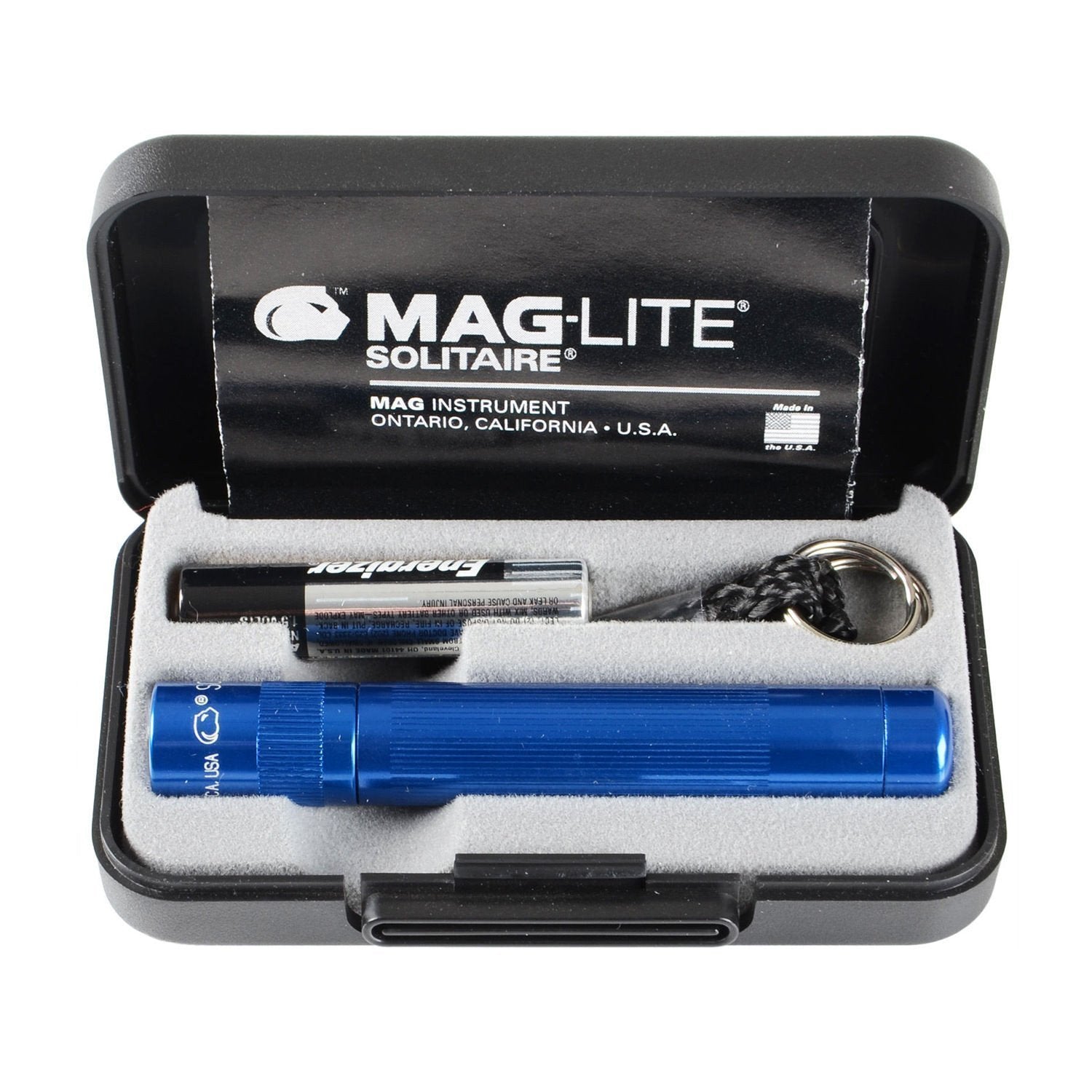 Maglite Solitaire AAA Incandescent Keychain Light in Presentation Box - Blue-Tactical Source LLC
