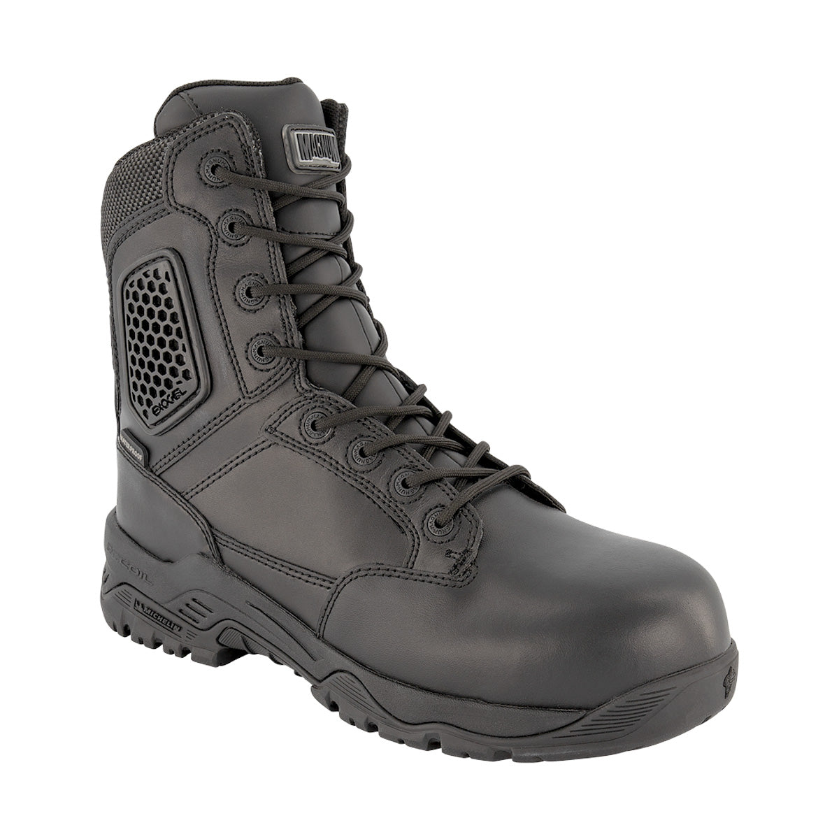 Magnum Strike Force 8.0 Leather Side-Zip Waterproof Boot Black-Tactical Source LLC