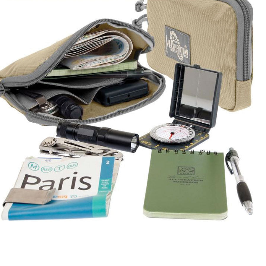 Maxpedition Hook & Loop 5x7 Inches Zipper Pocket Khaki Foliage-Tactical Source LLC