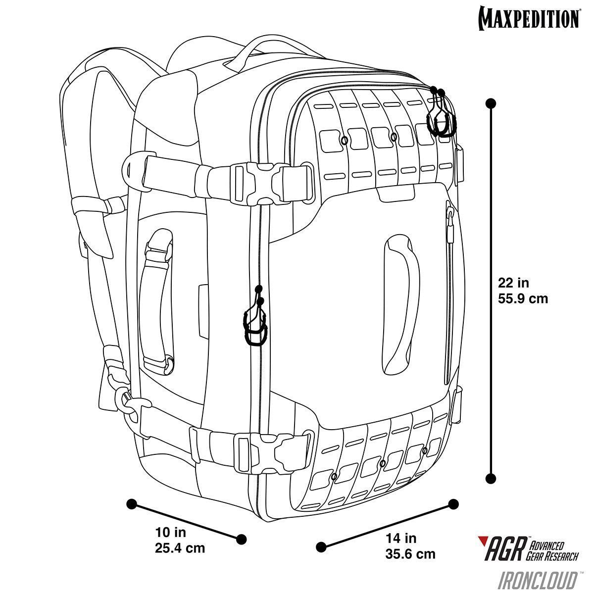 Maxpedition Ironcloud Adventure Travel Bag 48L-Tactical Source LLC