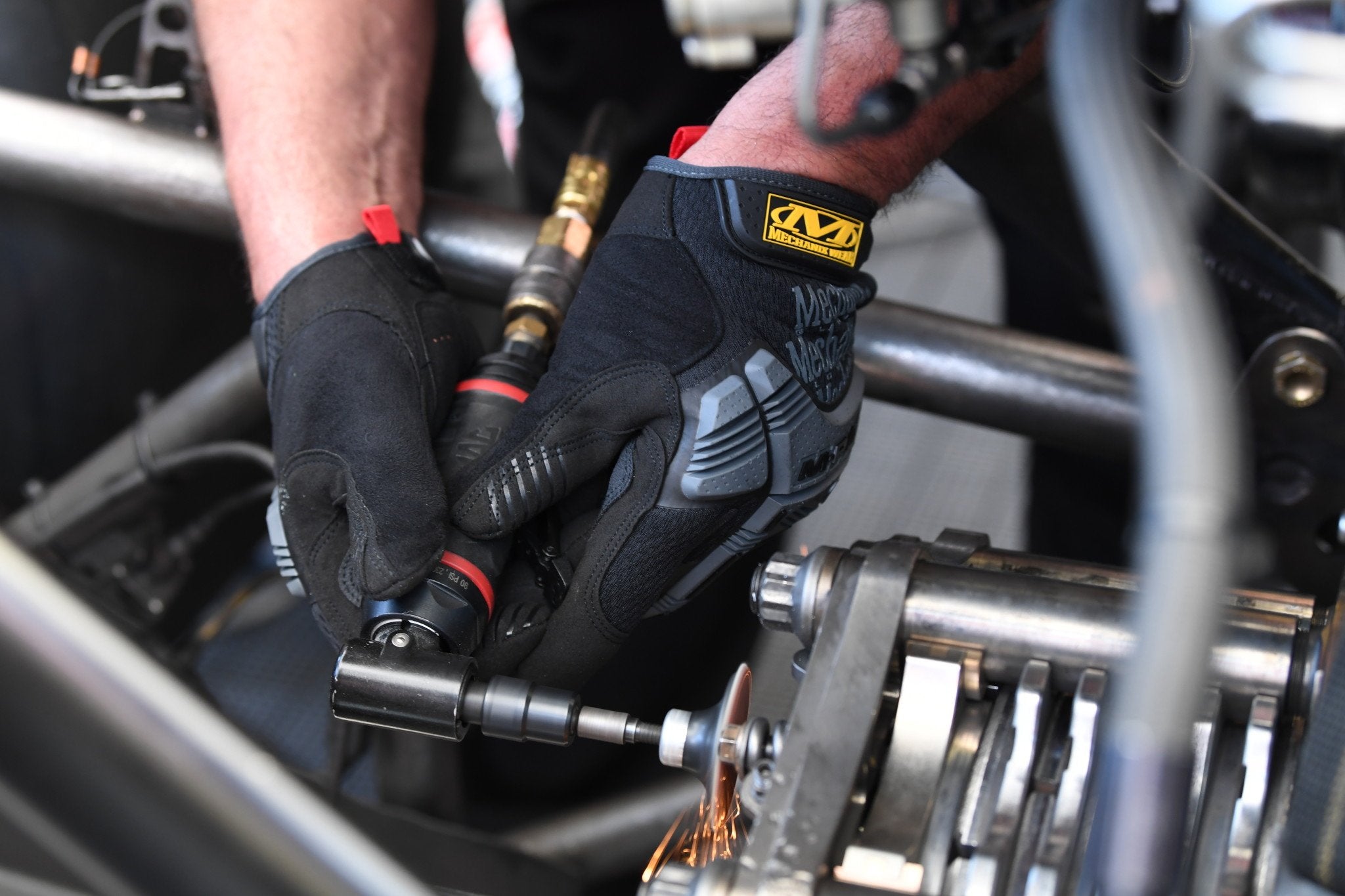 Mechanix Wear M-Pact Impact Resistant Glove Black Red-Tactical Source LLC