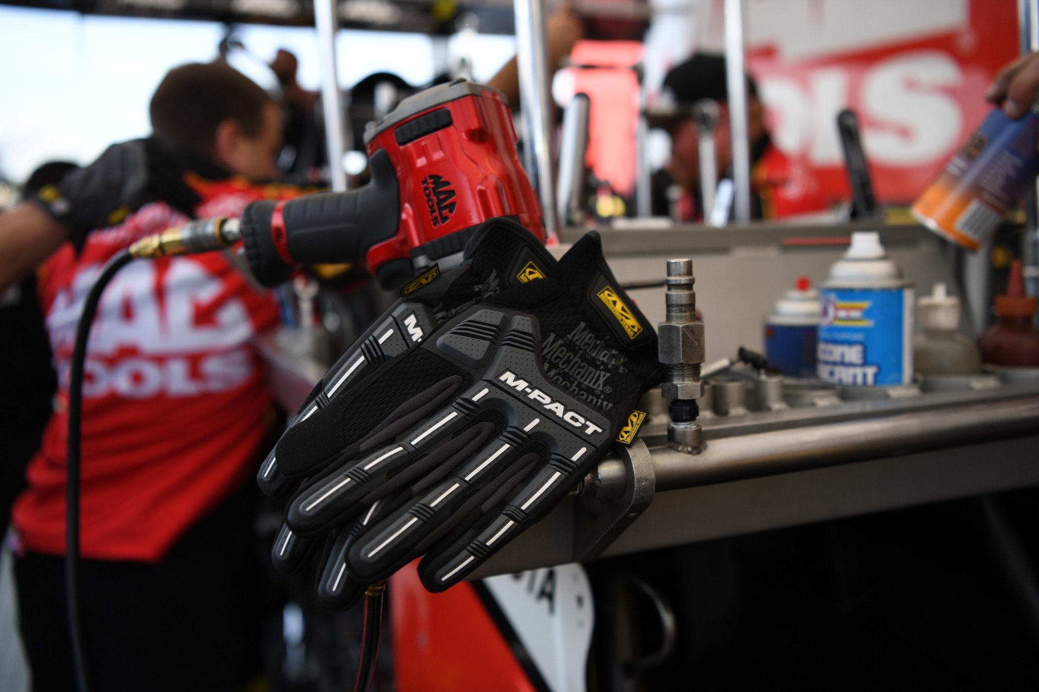 Mechanix Wear M-Pact Open Cuff Impact Resistant Glove Black Grey-Tactical Source LLC