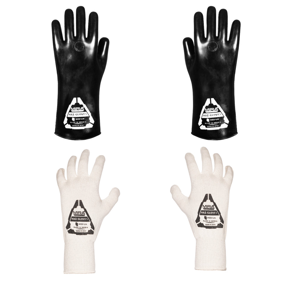 MIRA Safety HAZ-GLOVES Butyl Gloves for CBRN Protection Set of 4-Tactical Source LLC