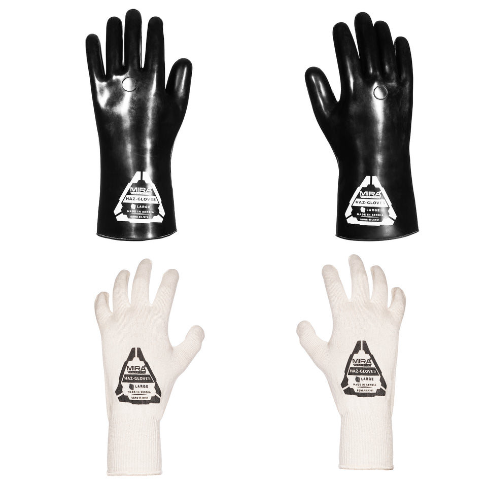 MIRA Safety HAZ-GLOVES Butyl Gloves for CBRN Protection Set of 4-Tactical Source LLC