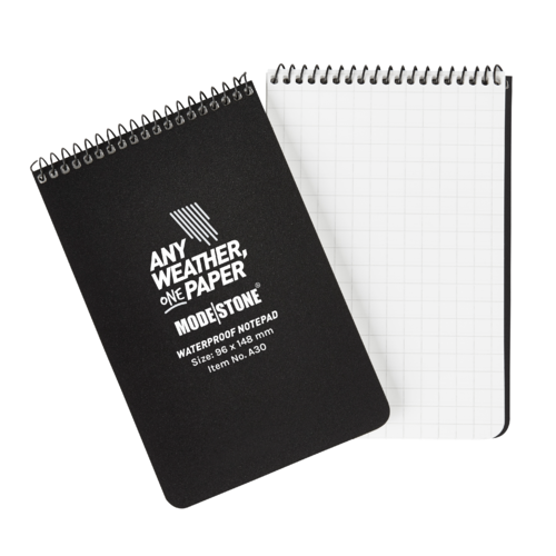 Modestone A30 Top Spiral Notepad 96x148mm 50 Sheets Black-Tactical Source LLC