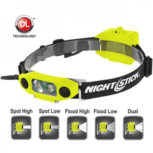 Nightstick DICATA Intrinsically Safe Low Profile Dual Light Headlamp-Tactical Source LLC