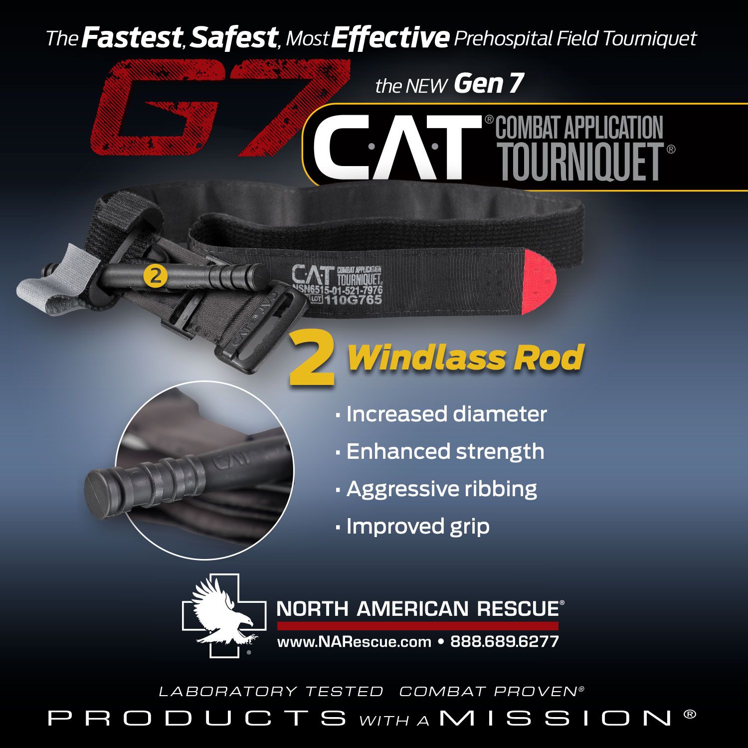North American Rescue Combat Application Tourniquet Gen 7 CAT TQ-Tactical Source LLC