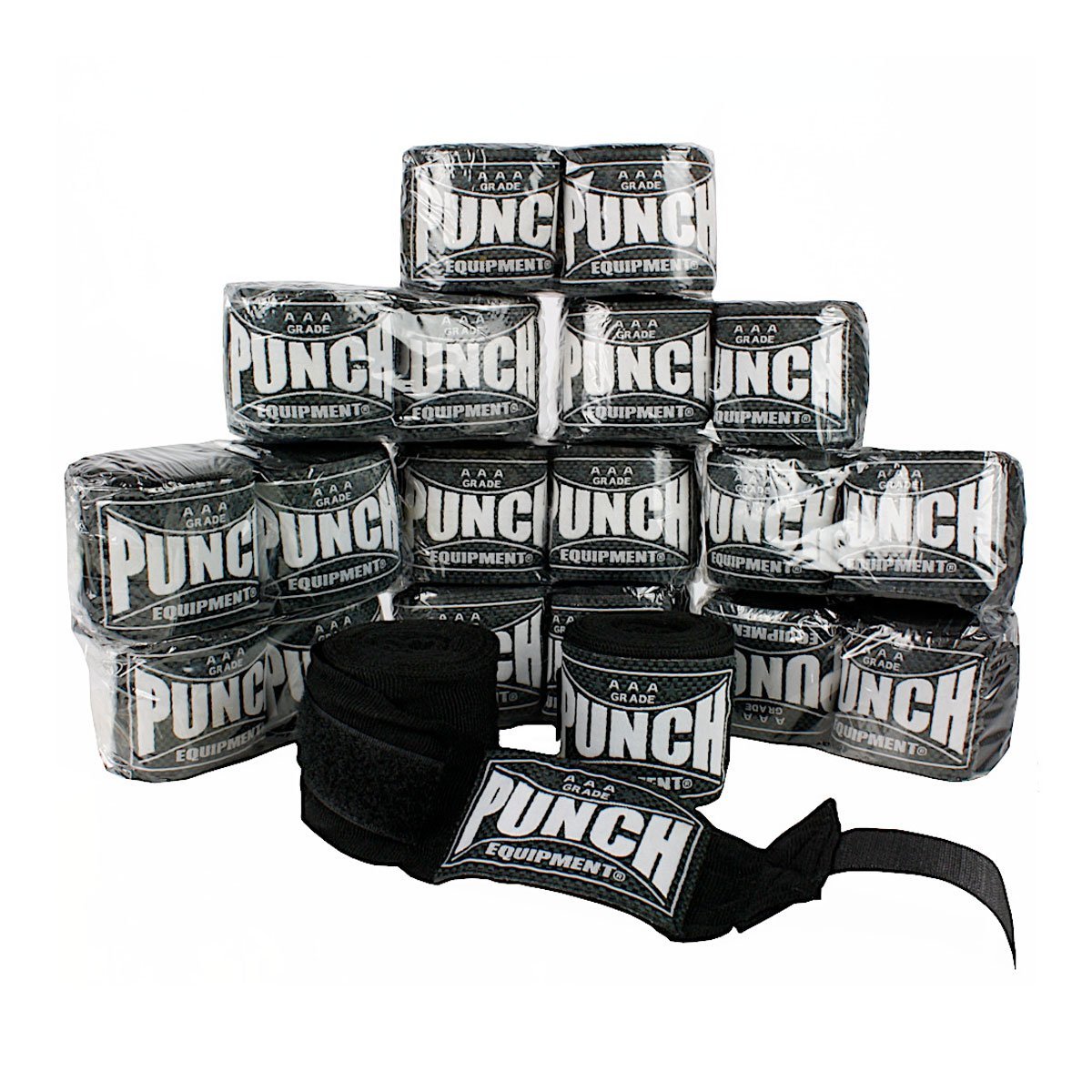 Punch Equipment AAA Bulk Stretch Hand Wraps Pack (10 x 3m pairs)-Tactical Source LLC