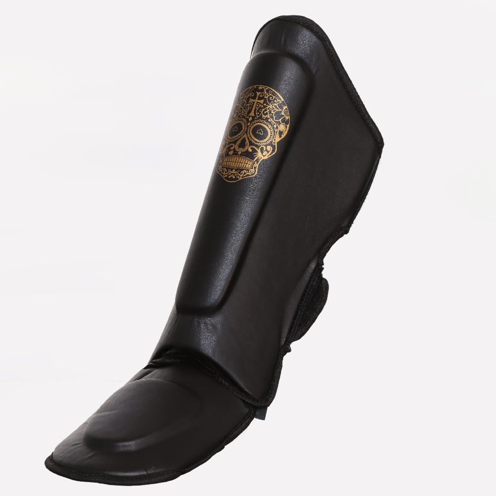 Punch Equipment COLLECTORS ITEM Punch Gold Skull AAA Shin Guards Shin Pads-Tactical Source LLC