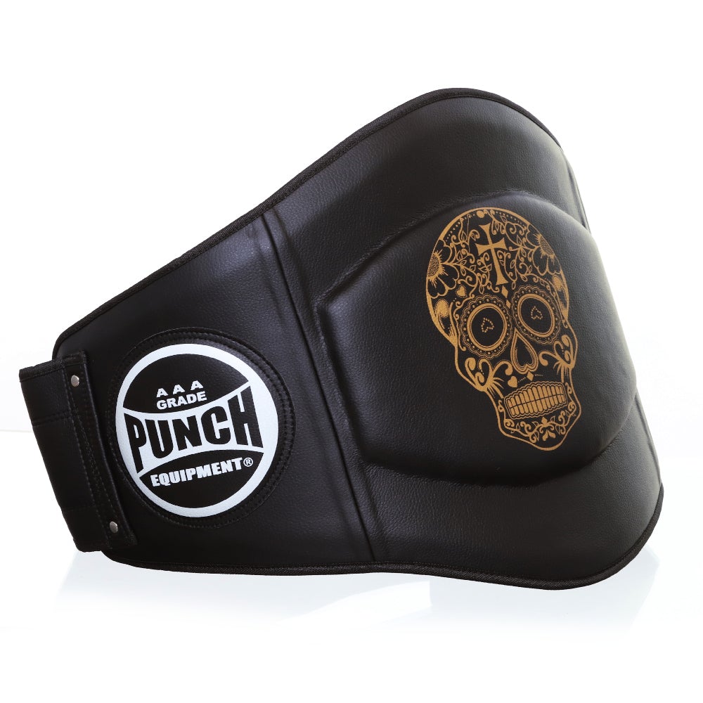 Punch Equipment COLLECTORS ITEM Trophy Getters Gold Skull Boxing Belly Pad-Tactical Source LLC