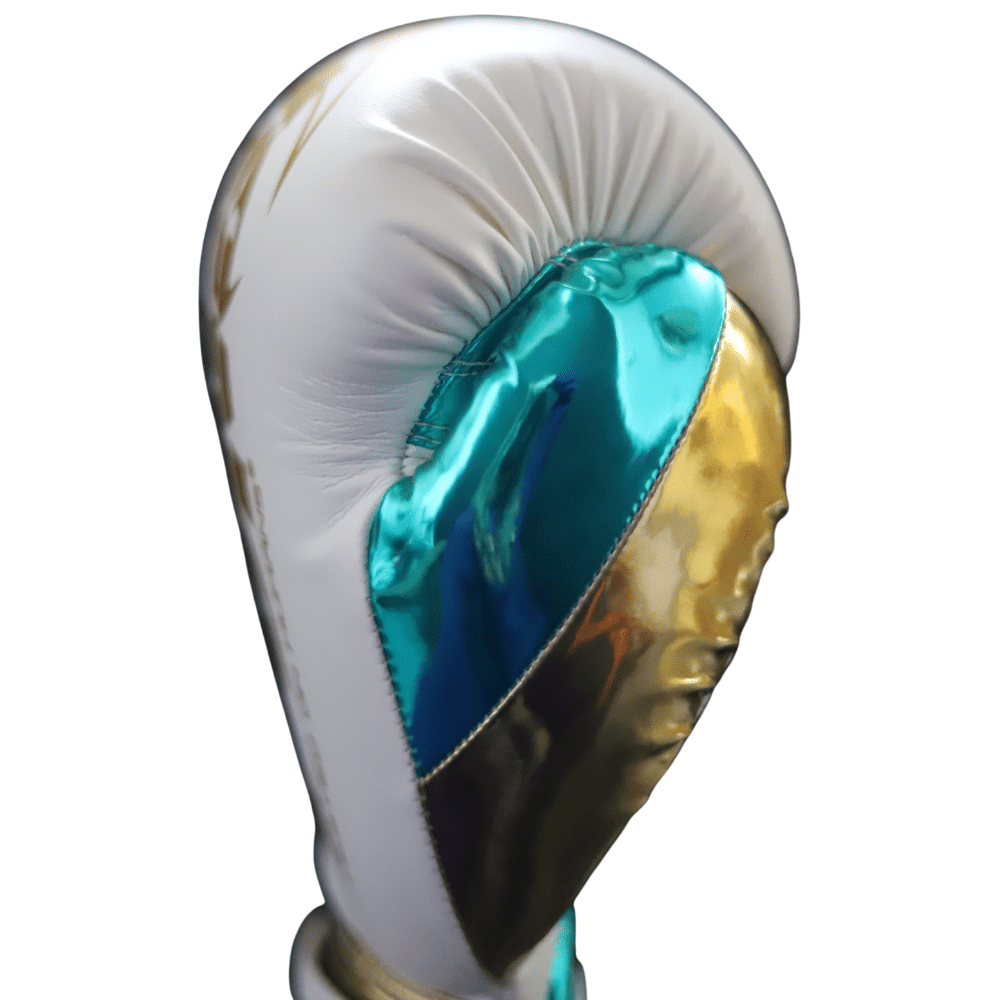 Punch Equipment METALLIC URBAN BOXING GLOVES – WHITE / GREEN / GOLD-Tactical Source LLC