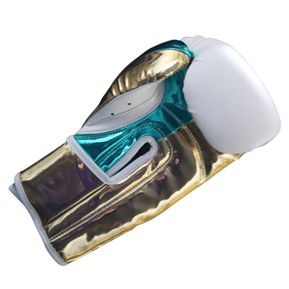 Punch Equipment METALLIC URBAN BOXING GLOVES – WHITE / GREEN / GOLD-Tactical Source LLC