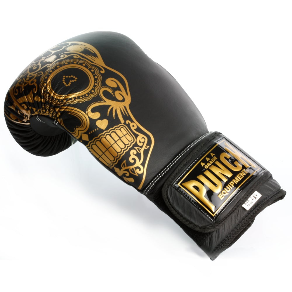 Punch Equipment Trophy Getters Gold Skull Commercial Boxing Gloves-Tactical Source LLC