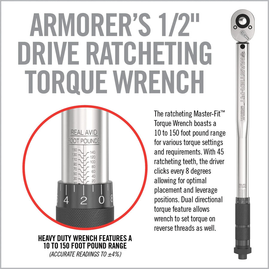 Real Avid Master-Fit 13-Piece AR15 Crowfoot Wrench Set-Tactical Source LLC